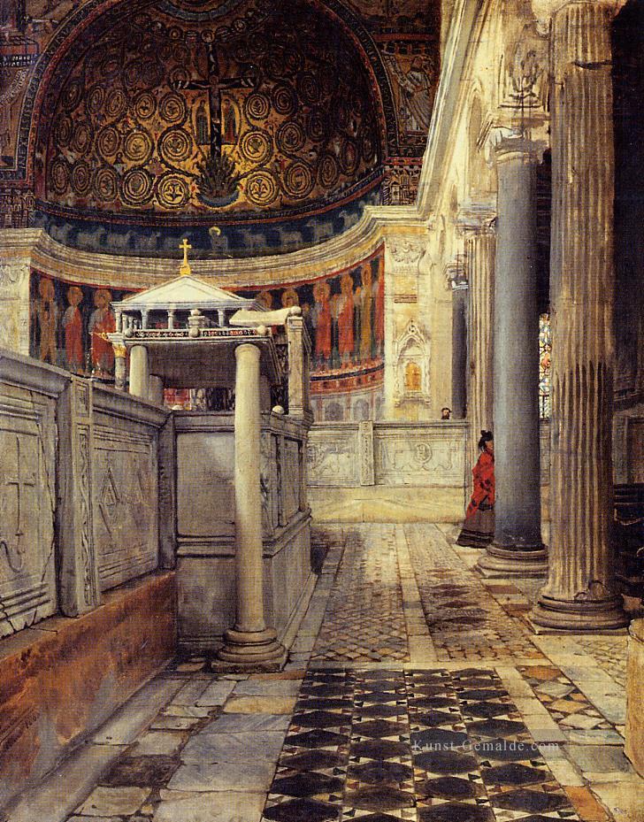 Innenraum der Kirche San Clemente Rom romantischer Sir Lawrence Alma Tadema Ölgemälde